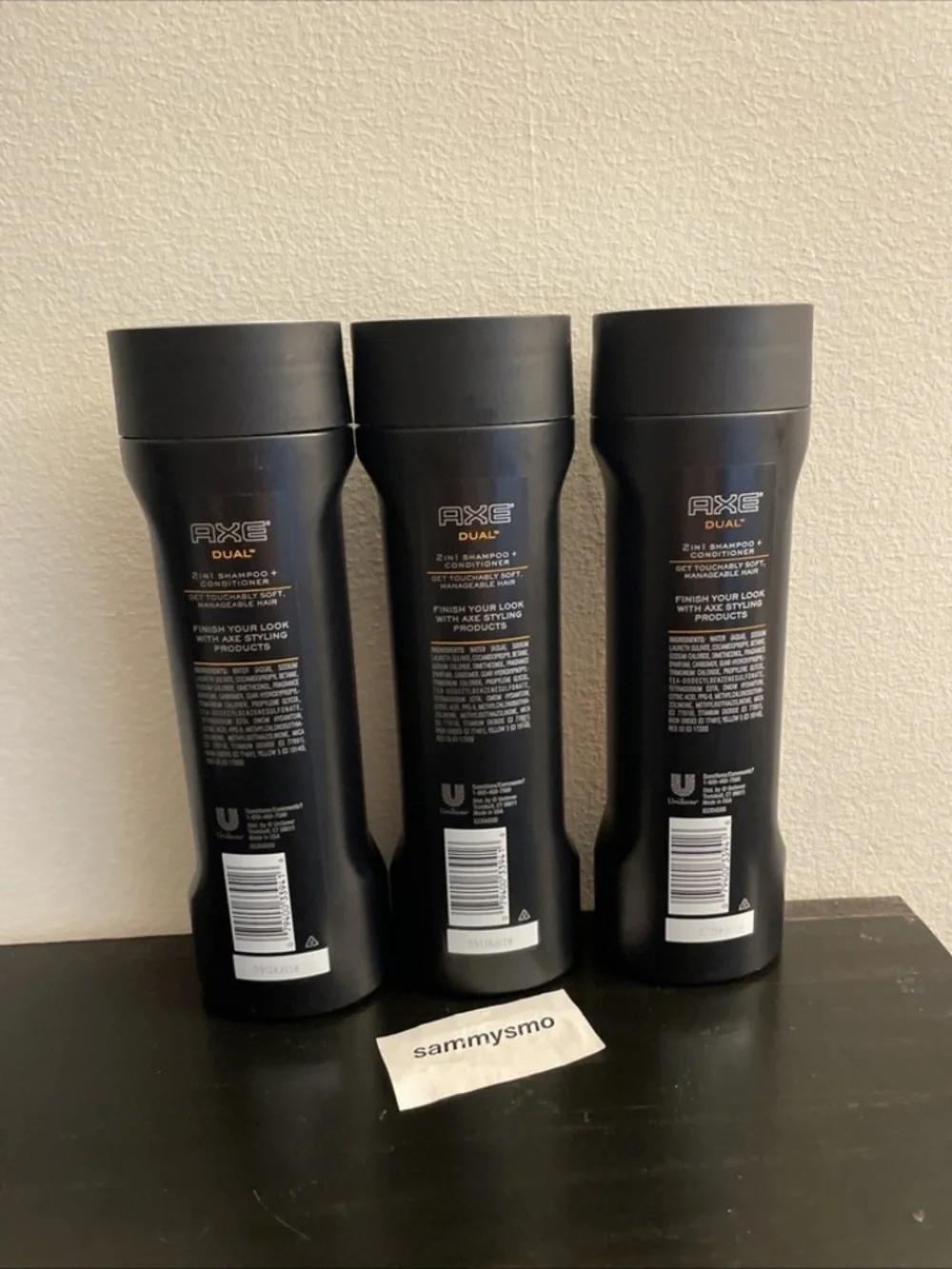 Axe Dual 2-in-1 Shampoo + Conditioner, 12 fl oz, x3